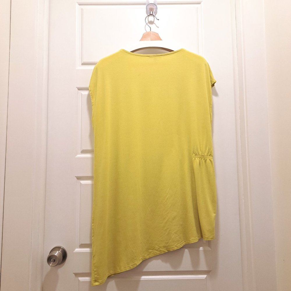 Eileen Fisher Yarrow Viscose Jersey Asymmetric Tunic Size Large - Picture 6 of 8